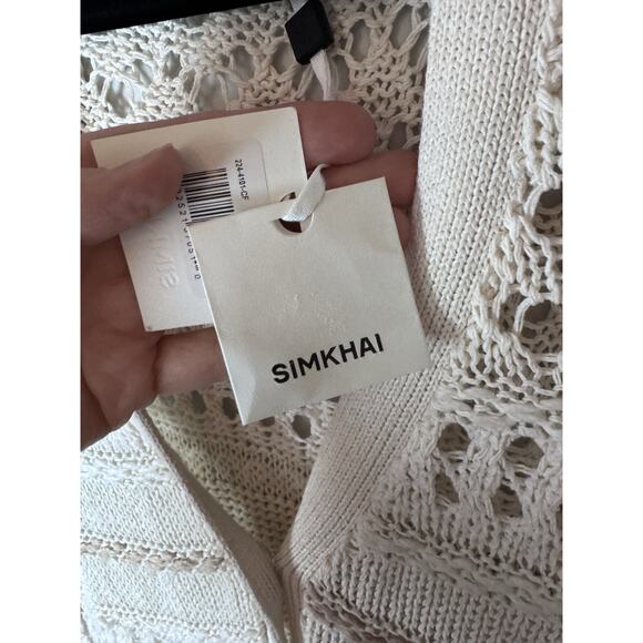 Jonathan Simkhai Joyce Cardigan Bone Multi Womens Size Large NWT $445 - Picture 6 of 16